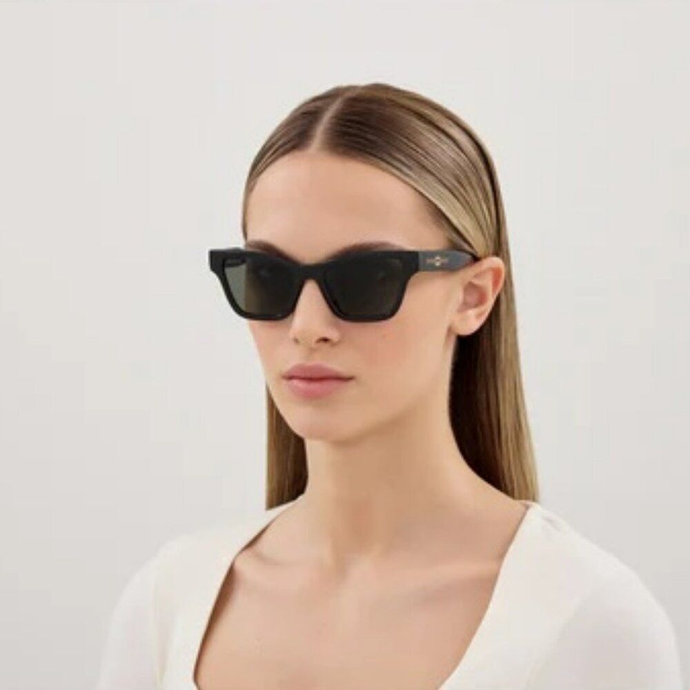 Gucci Women Sunglasses Black Grey Cat Eye GG1982S 001 NEW AUTHENTIC - Picture 9 of 10